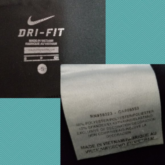 Nike Dri Fit Black High Rise Straight Leg Crop - Picture 4 of 4